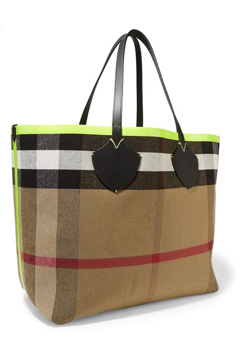 burberry blue label reversible tote|burberry checked canvas tote bag.